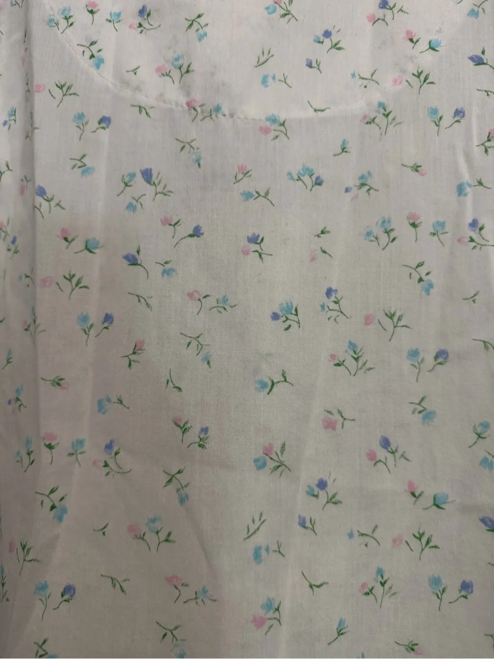Vintage White Floral Nightgown Dress